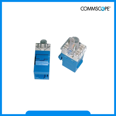 CAT 6 RJ45 MODULAR JACK (ตัวเมีย)  สีฟ้า 1 EA/Pkg