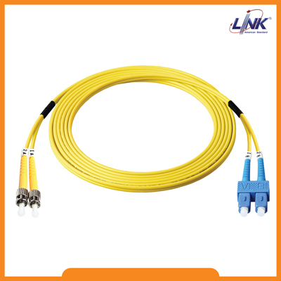 ST - FC Patch cord OS2, Duplex, UPC-UPC Jacket 3mm.