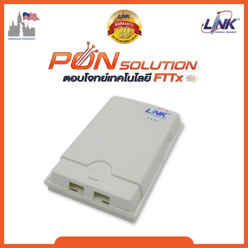 FTTx Shutter OUTLET Wall Mount w/2 x SC/APC  (กว้างxสูง = 8.5x12.9 cm.)