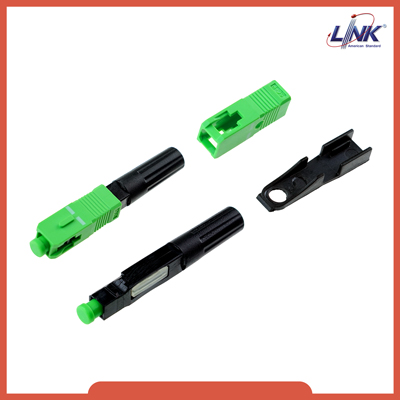 SC /APC Field Install Connector, for Flat Cable สีเขียว , หัว FTTH ติดตั้งหน้างาน