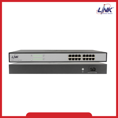 16-Port L2 Managed GIGABIT PoE SWITCH (AC 300W); 16 GE (PoE) + 2 SFP (GE)