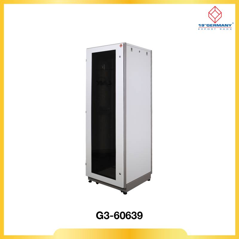 19” GERMAN RACK 39U, (60 x 60 cm.) Two-Tone White-Gray 60 x 60 x 193