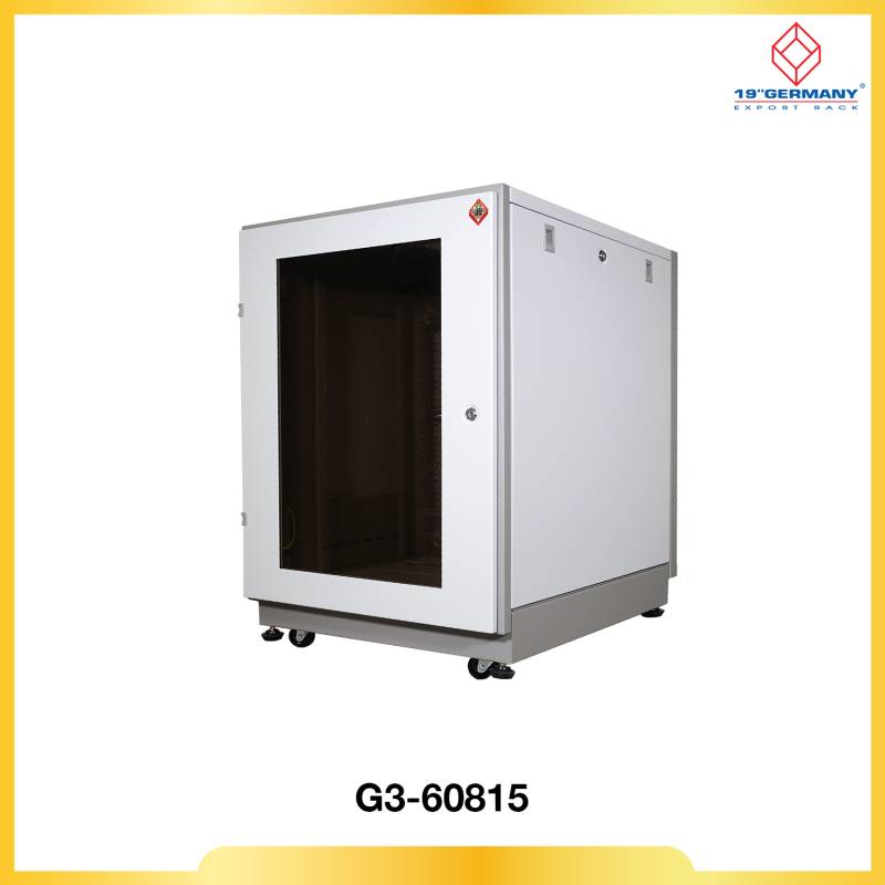 19” GERMAN RACK 15U, (60 x 80 cm.) Two-Tone White-Gray 60 x 80 x 85