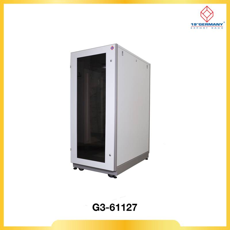 19” GERMAN RACK 27U, (60 x 110 cm.) Two-Tone White-Gray 60 x 110 x 139