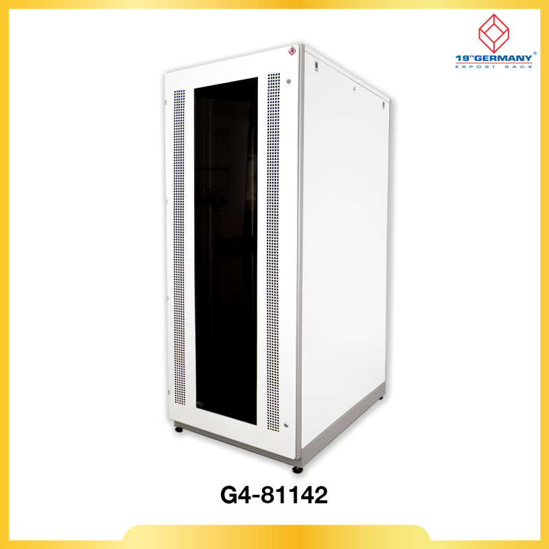 19” GERMAN SERVER RACK 42U, (80 x 110 cm.) Two-Tone White-Gray 80 x 110 x 205
