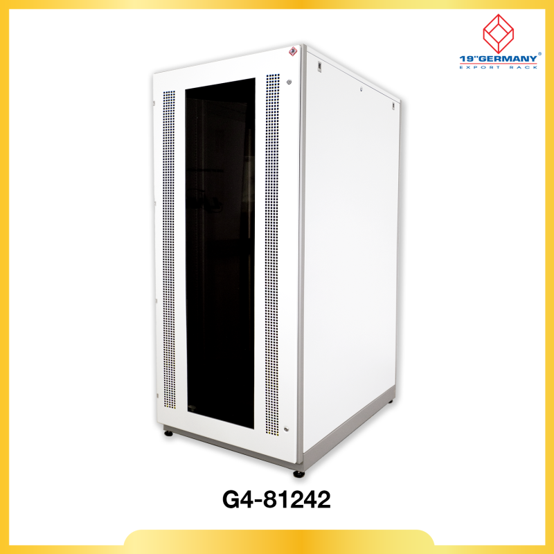 19” GERMAN SERVER RACK 45U, (80 x 120 cm.) Two-Tone White-Gray 80 x 120 x 205