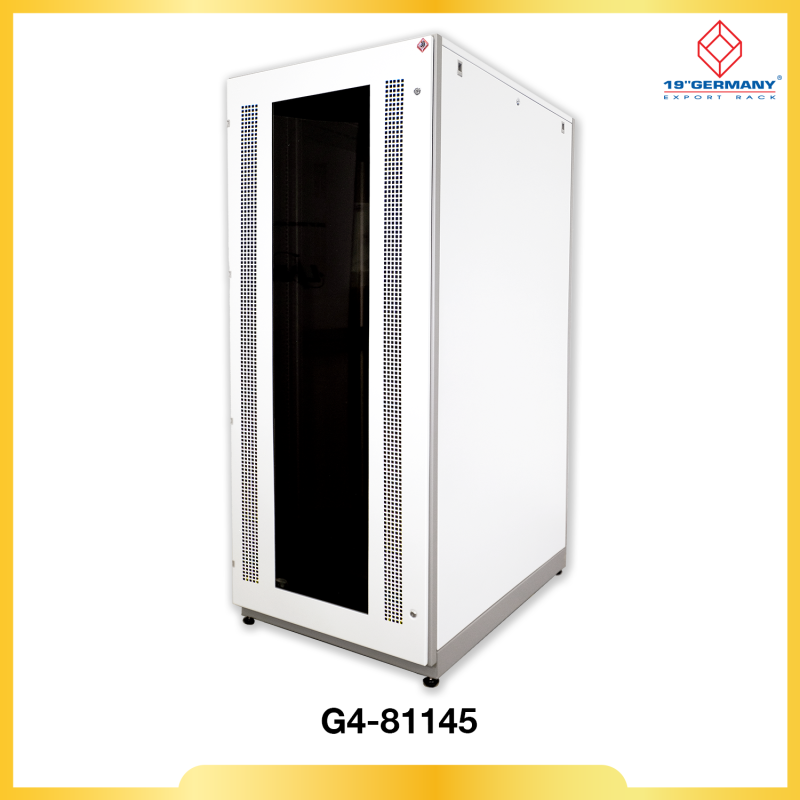 19” GERMAN SERVER RACK 45U, (80 x 110 cm.) Two-Tone White-Gray 80 x 110 x 218.5