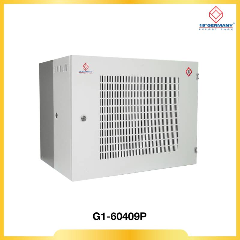 19” GERMAN PERFORATED WALL RACK 9U, ลึก 40 cm.  60 x 40 x 45.5