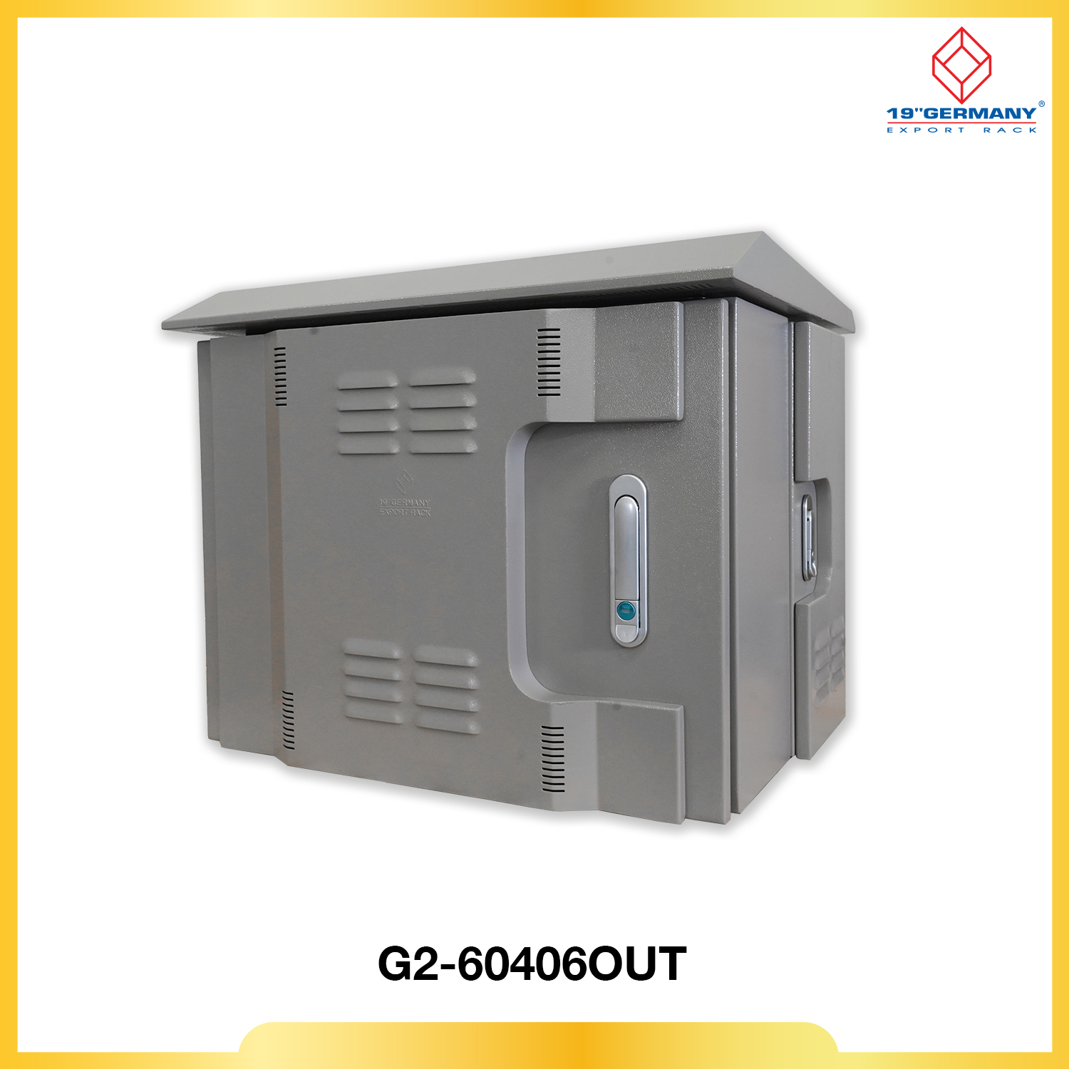 19” GERMAN WALL RACK OUTDOOR 6U, ลึกใช้งาน 40 cm. galvanize steel 60 x 50 x 48.0