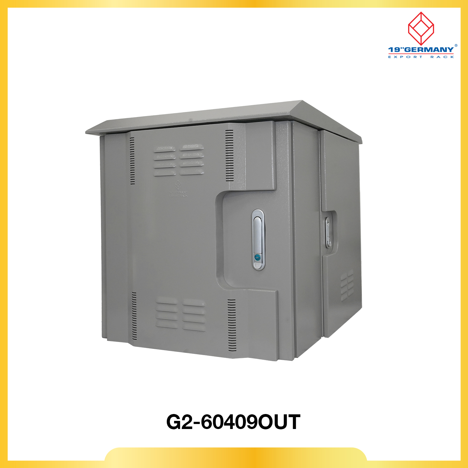 19” GERMAN WALL RACK OUTDOOR 9U, ลึกใช้งาน 40 cm. galvanize steel 60 x 50 x 61.5