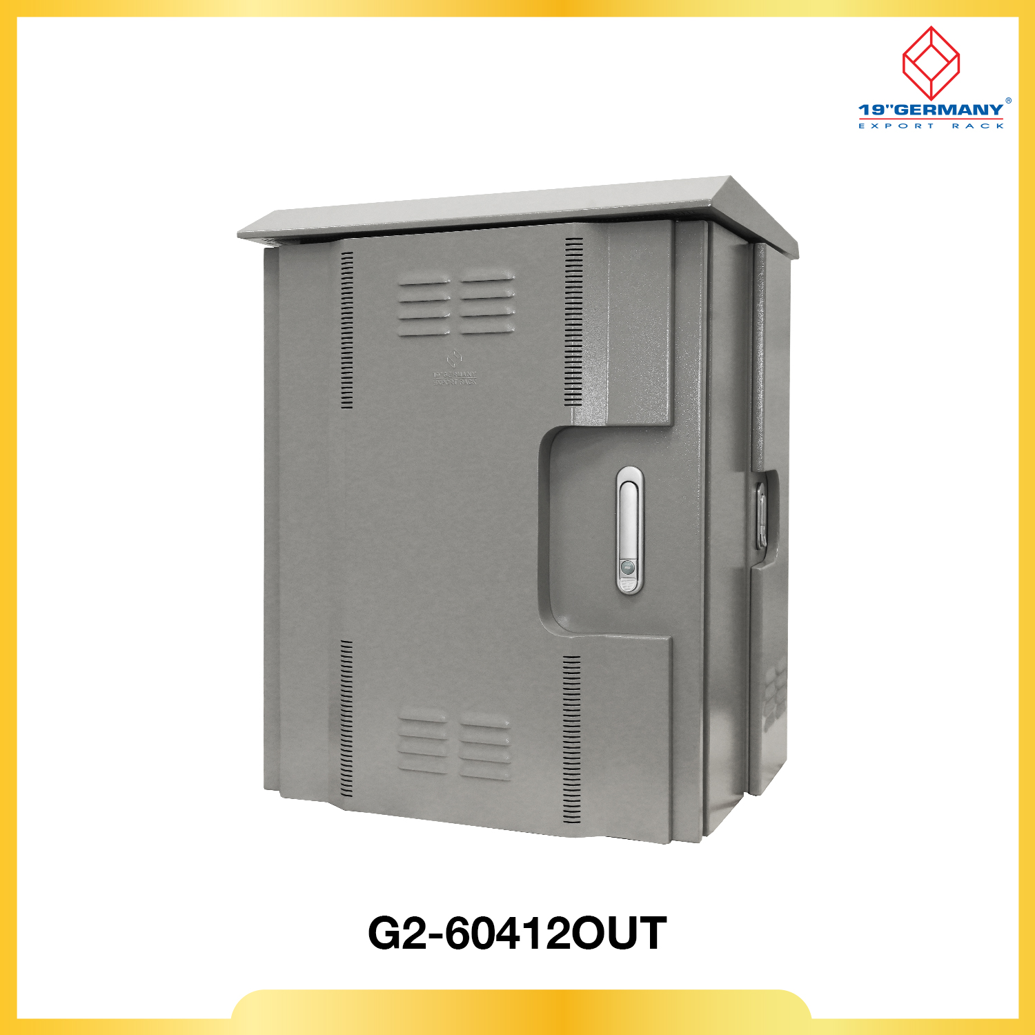 19” GERMAN WALL RACK OUTDOOR 12U, ลึกใช้งาน 40 cm. galvanize steel 60 x 50 x 75.0