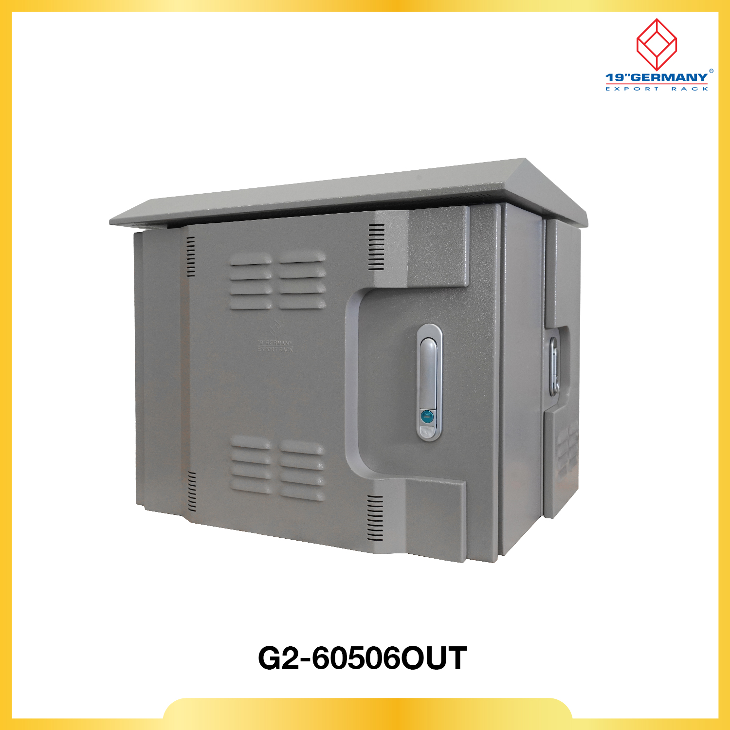 19” GERMAN WALL RACK OUTDOOR 9U, ลึกใช้งาน 50 cm. galvanize steel 60 x 60 x 61.5