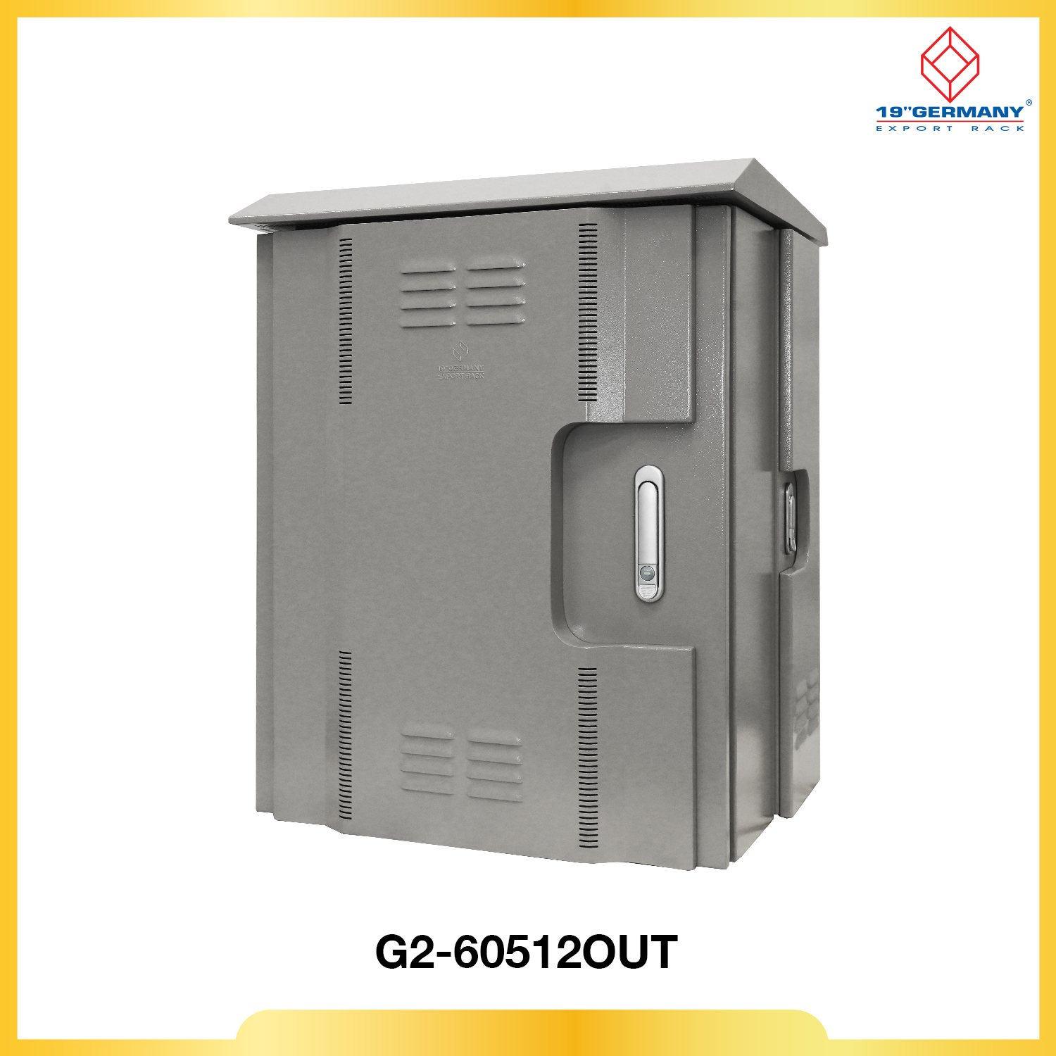 19” GERMAN WALL RACK OUTDOOR 12U, ลึกใช้งาน 50 cm. galvanize steel 60 x 60 x 75.0