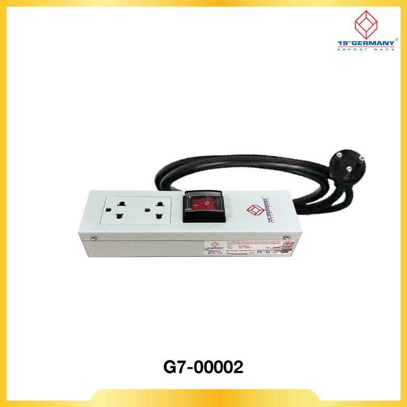 AC POWER DISTRIBUTION 2 TIS Outlet w/Cable 1.8 Mw. /, SW Cover (รางไฟ 2 Outlet)