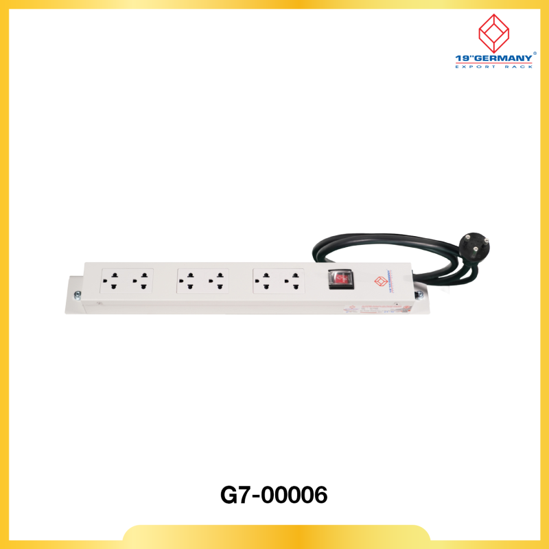 AC POWER DISTRIBUTION 6 TIS Outlet w/Cable 3 M w. / ,SW Cover (รางไฟ 6 Outlet)