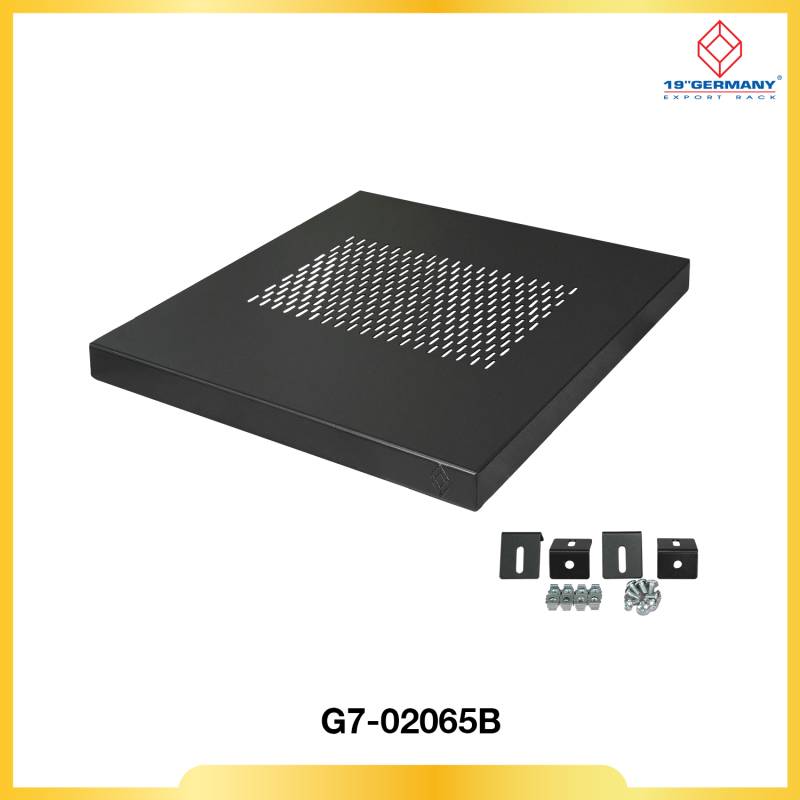 FIX COMPONENT SHELF Deep 65 cm. for RACK 80 cm . (ถาดยึดน็อต4ด้าน)  สีดำ