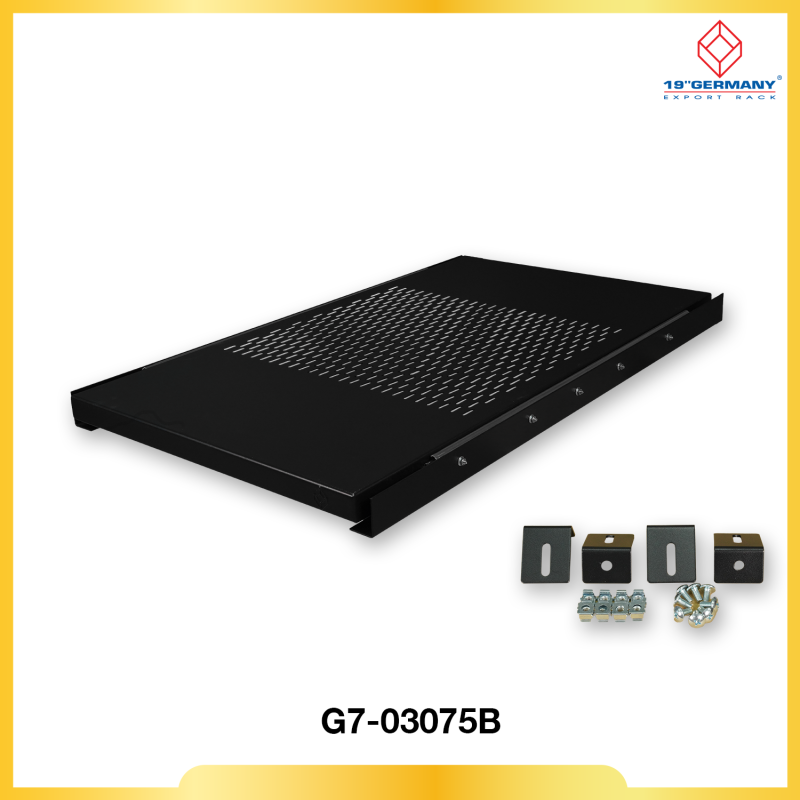 SLIDE COMPONENT SHELF Deep 75 cm. for RACK 90 cm. ,100 cm (ถาดสไลด์)  สีดำ