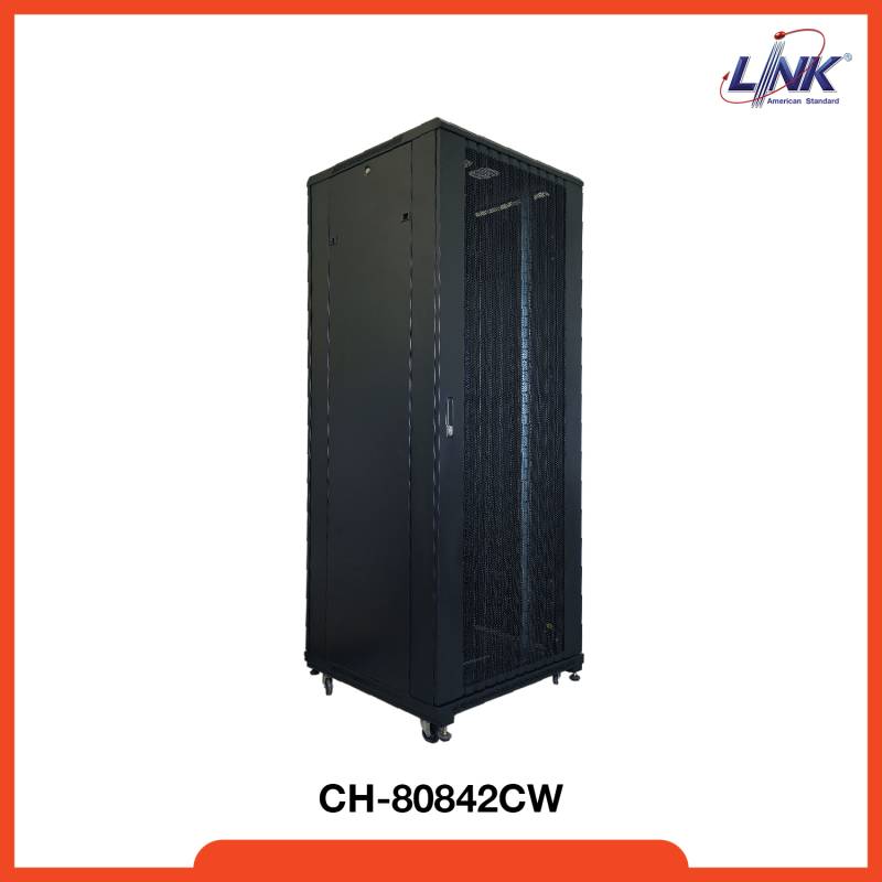 LINK 19” CURVE-WAVE RACK 42U, (80 x 80 cm.)  80 x 80 x 207