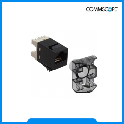 CAT 6 RJ45 MODULAR JACK (ตัวเมีย ) สีดำ 1 EA/Pkg